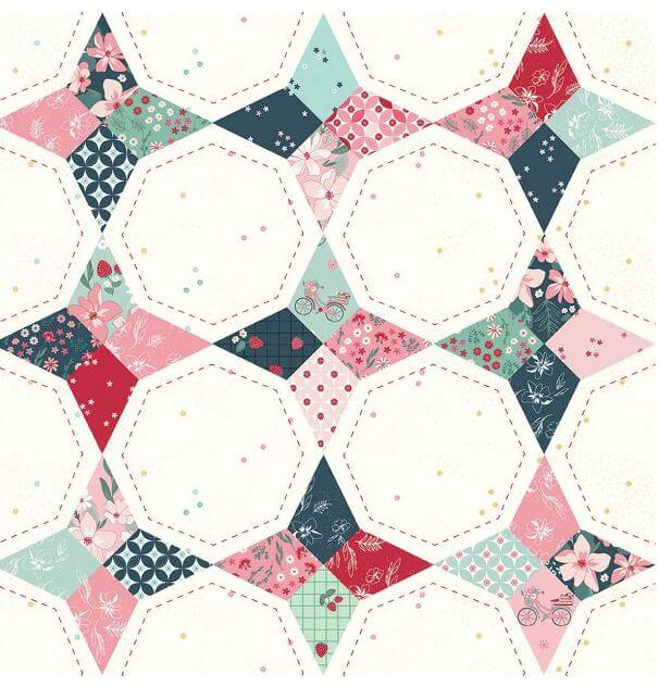 Riley Blake Designs Berry Market Star Multi 108" Wide Backing Fabric - WB 15748-Multi - 2 YARD Fabrics Riley Blake