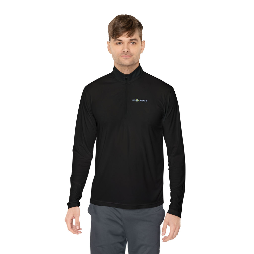 Stripology Quarter-Zip Pullover Long-sleeve Printify