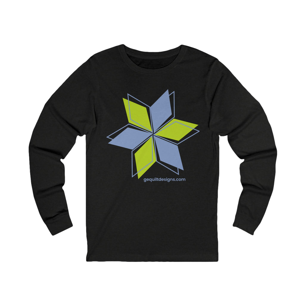 GE Designs Star Long Sleeve Tee Long-sleeve Printify S Black Heather