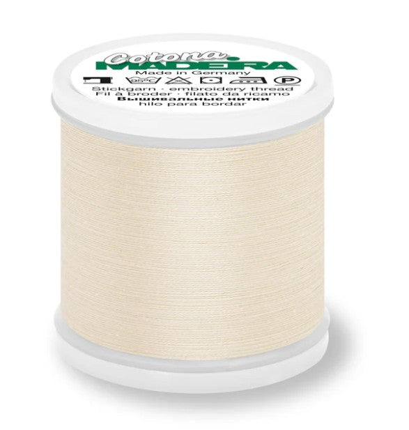 Madeira Cotona 80 - Premium Cotton Quilting & Sewing Thread, 504 Ecru Thread Madeira