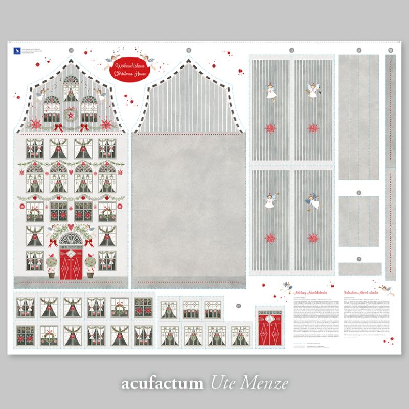 Christmas House Advent Calendar Panel 3523-906 Fabrics Acufactum