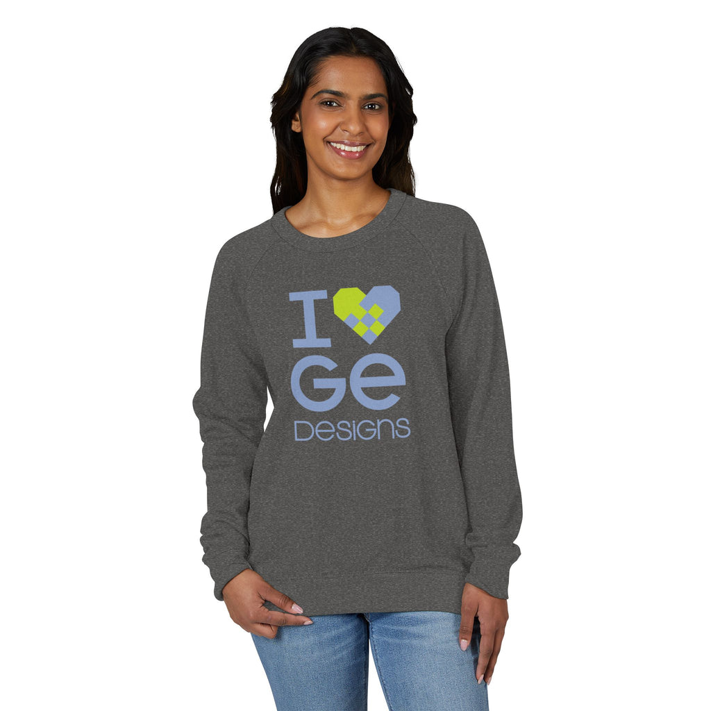 I Love GE Designs Crewneck Sweatshirt Printify