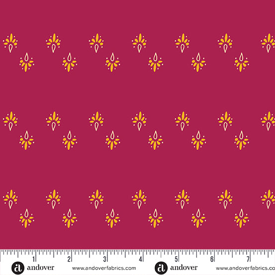 Winged Garden Pink Petal Dewdrop A-1074-E Fabrics Andover