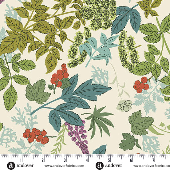 Nordic Summer Wild Flora Buttermilk- AW-10371-L - 3 YARD CUT - Andover Fabrics- Pre-Order Fabrics Andover Fabrics