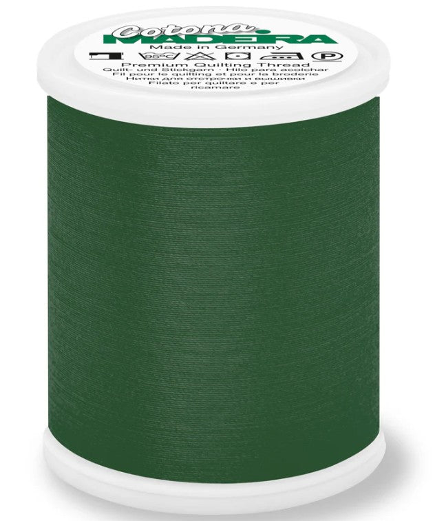 Madeira Cotona 50 - Premium Cotton Quilting & Sewing Thread, 742 Hunter Green Thread Madeira