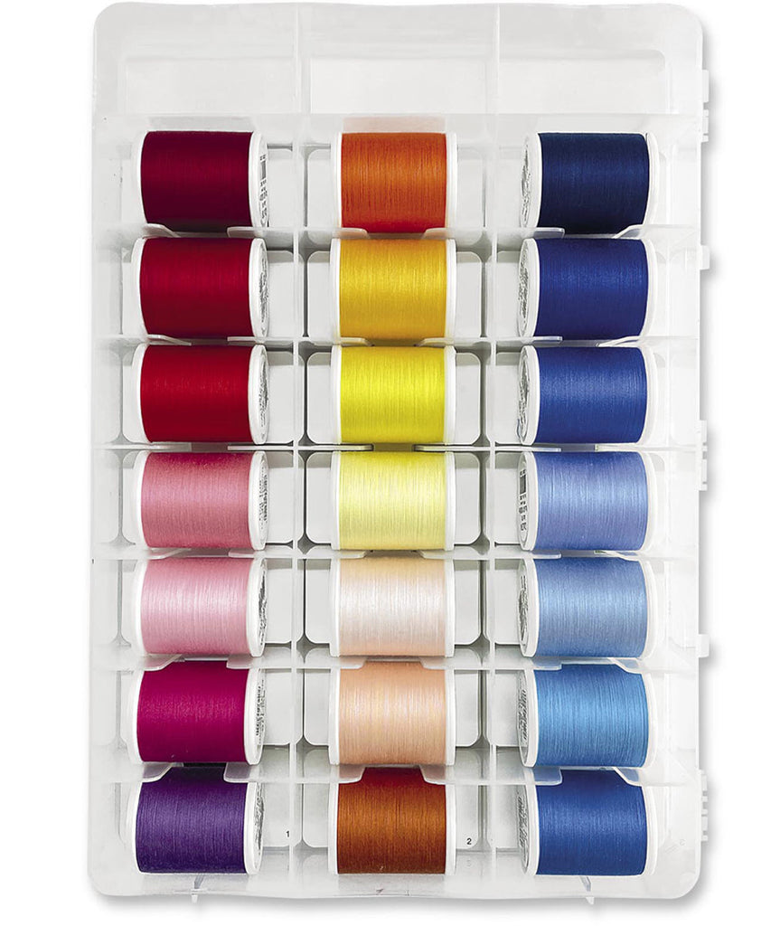 Sensa Green 40 – Quilt Box, 1100-yard (1000m) Spools, 40 Colors Thread Assortment Boxes Madeira Quilting Thread