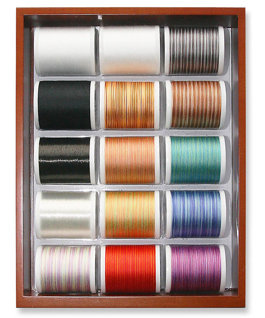 Cotona 30 - Mini 2 Drawer Treasure Chest, Variety Pack Thread Assortment Boxes Madeira Quilting Thread