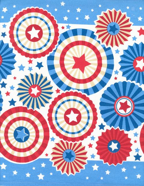 Classic Retro Toweling 16" American Celebrate 920-296 - 1 1/2 YARD Fabrics Moda Fabrics