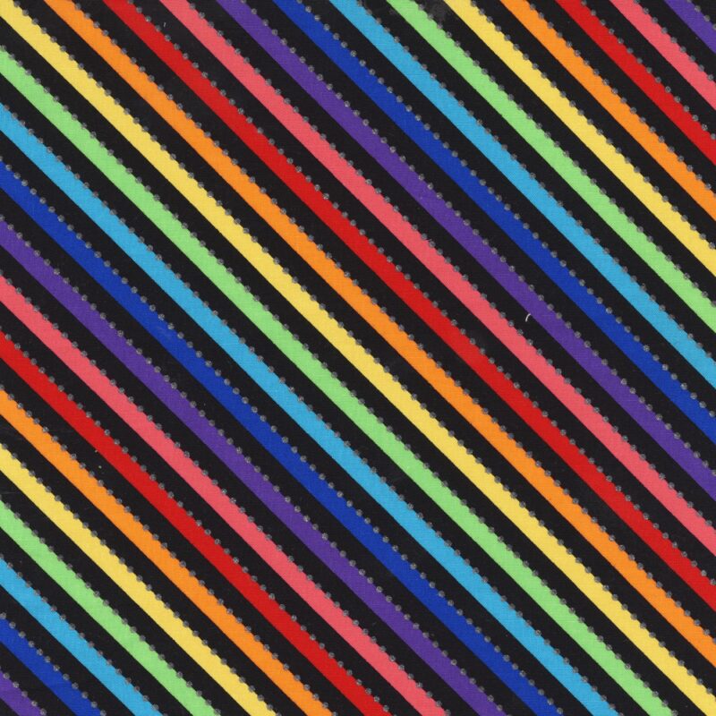 Diagonal Stripe Be Colourful BC77Q-2 Fabrics Windham Fabrics