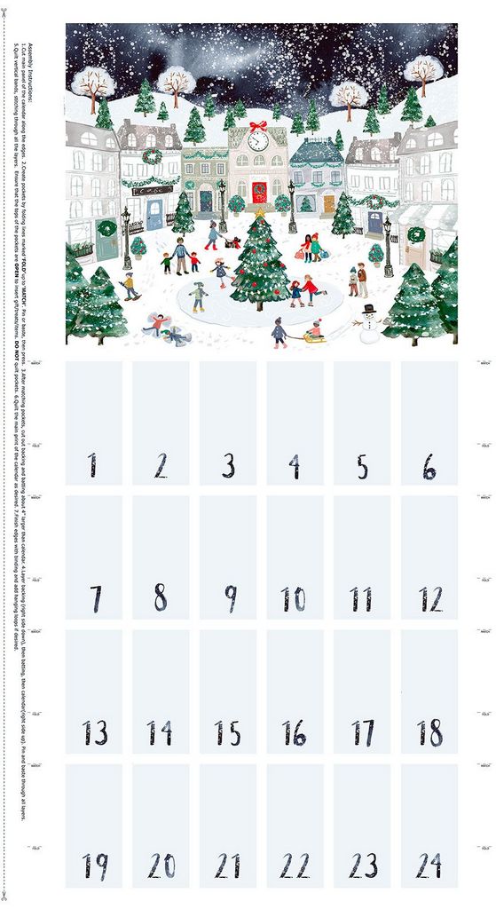 Baby It's Cold Outside Advent Panel - DCJ3138 Fabrics Dear Stella