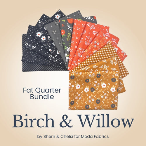 Birch & Willow Fat Quarter Bundle, multicolor quilting fabric by Moda Fabrics
