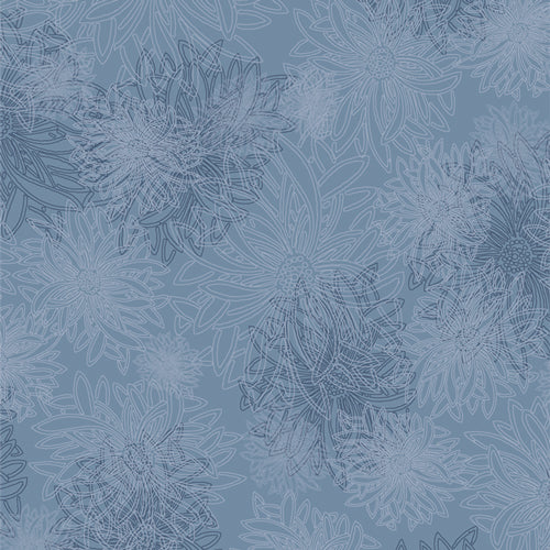 Floral Elements Blue Jay FE557 Fabrics Art Gallery
