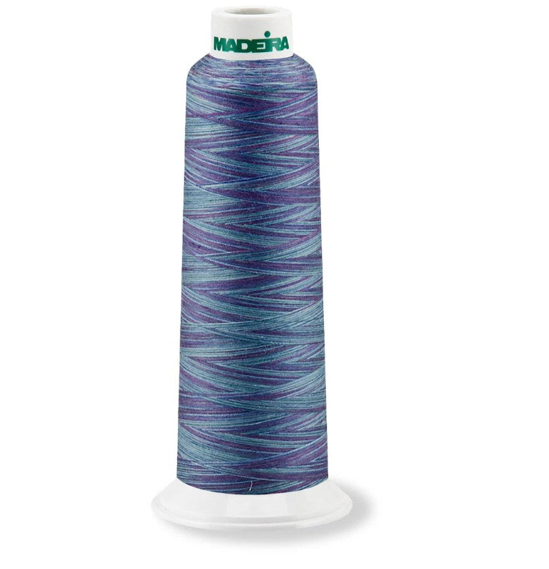 Madeira AeroQuilt 40 - Premium Longarm Quilting Thread, 9508 Blue Lagoon Variegated Thread Madeira