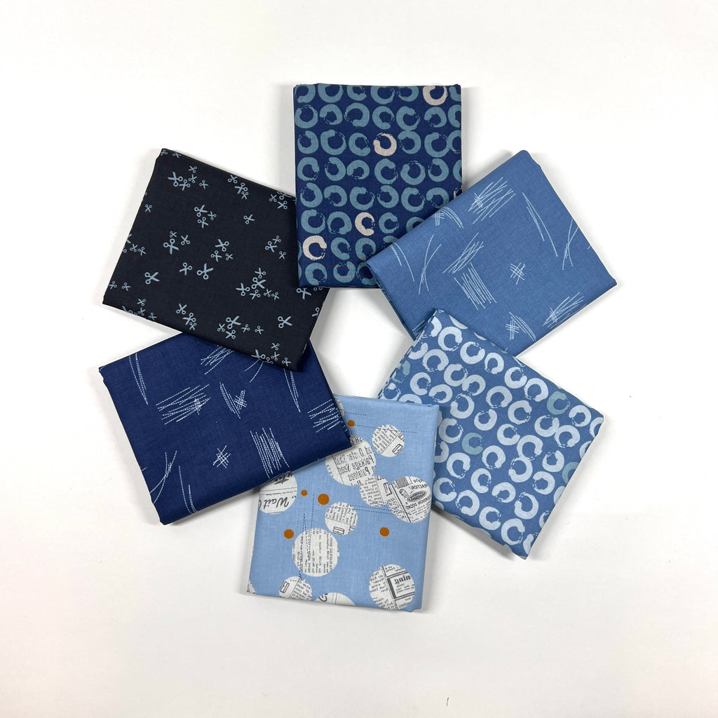 Bluish Half Yard Bundle Fabrics Moda Fabrics