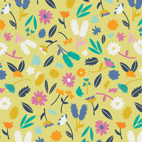Summer Side Breezy Blossoms Pineapple SMS-73202 W47 Fabrics Art Gallery