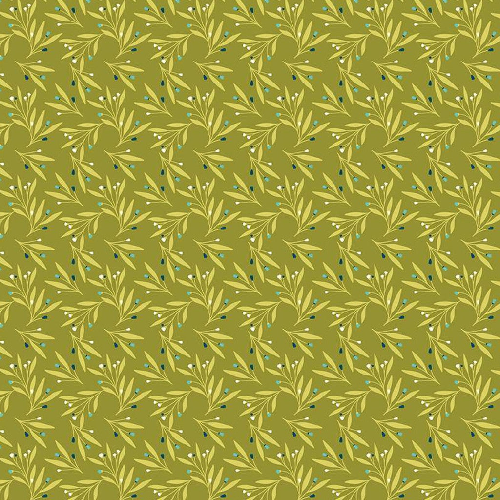 Feed My Soul Leaves Olive C14554 Fabrics Riley Blake   