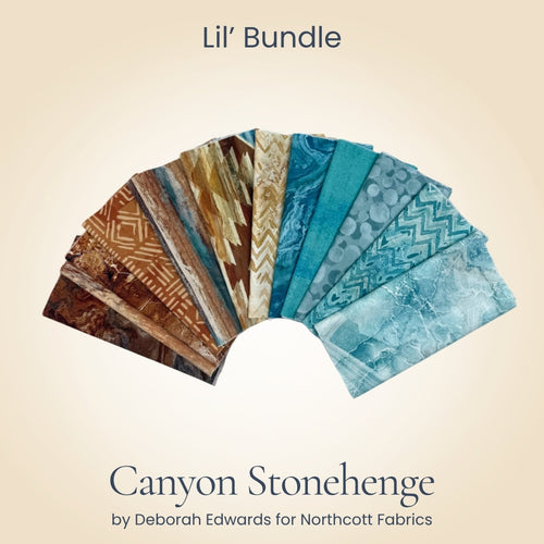 Canyon Stonehenge Lil' Bundle, multicolor quilting fabric by Northcott