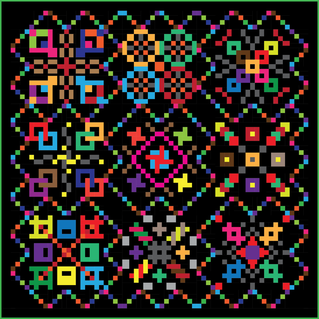 Dangerous - Block of the Month Program (PDF Download) Pattern GE Designs