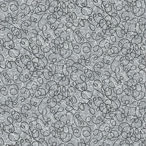 Henry Glass Du Jour Gray 108" Wide Backing Fabric - 1476-90 - 1 YARD Fabrics Henry Glass