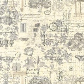 Etchings Parchment Charcoal 44339-11 Fabrics Moda Fabrics   