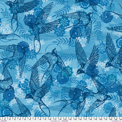 FreeSpirit Fabrics Findings Coming Home Indigo 108" Wide Backing Fabric - QBVW002.INDIGO - 3 YARD Fabrics Free Spirit