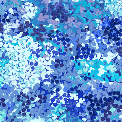 Blank Quilting Flora Blue 118" Wide Backing Fabric - 4043-70 - 3 YARD Fabrics Blank