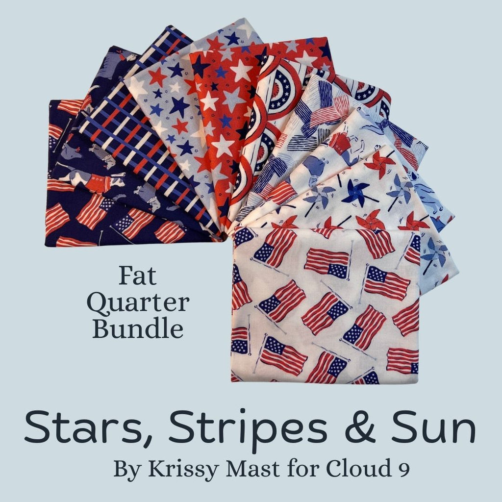Stars, Stripes, and Sun Fat Quarter Bundle Fabrics Cloud 9
