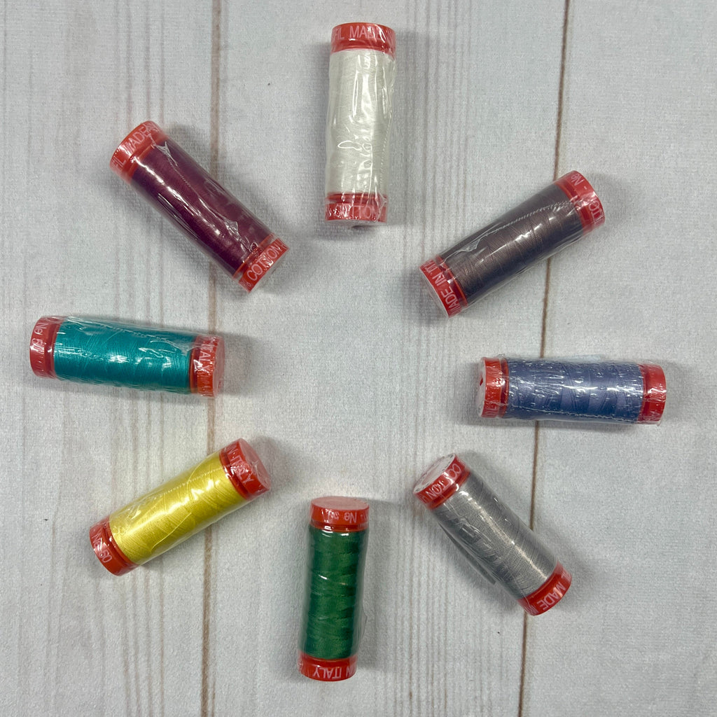 Mystery 8 piece pack 50wt Aurifil 100% Cotton Mako Thread Thread Aurifil