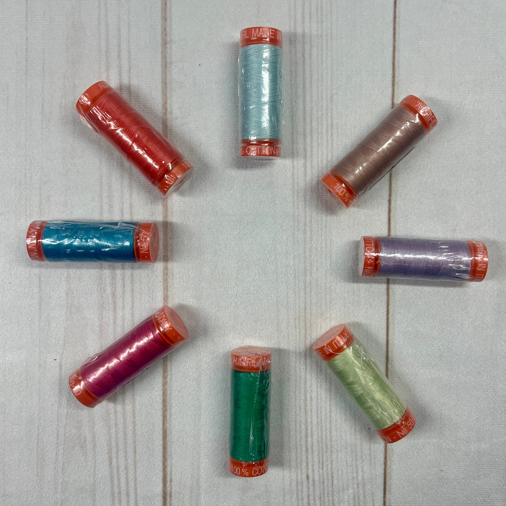 Mystery 8 piece pack 50wt Aurifil 100% Cotton Mako Thread Thread Aurifil