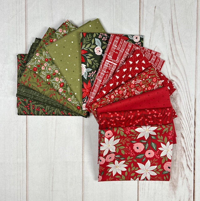 Berry and Pine Fat Quarter Bundle Fabrics Moda Fabrics
