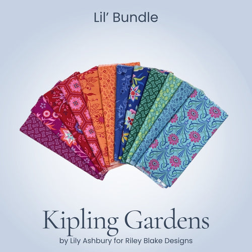 Kipling Garden Lil' Bundle, multicolor quilting fabric by Riley Blake