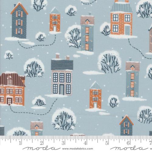 Purrfect Christmas Houses Sky 39044-13 Fabrics Moda Fabrics