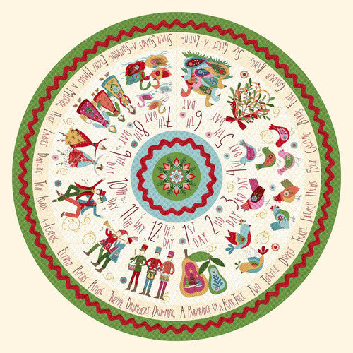 Scandinavian Holiday Tree Skirt Panel Q-3460P-44 Fabrics Henry Glass