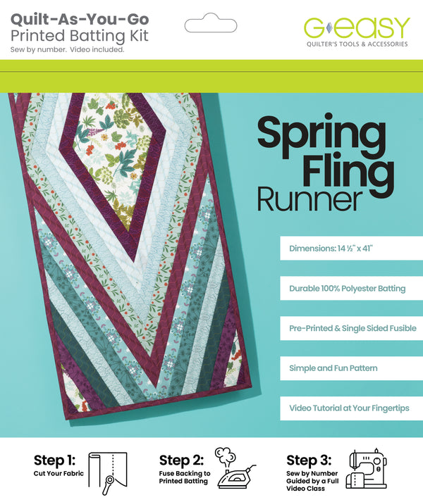 Quilt-As-You-Go Batting Kit - Spring Fling Runner, quilting notion