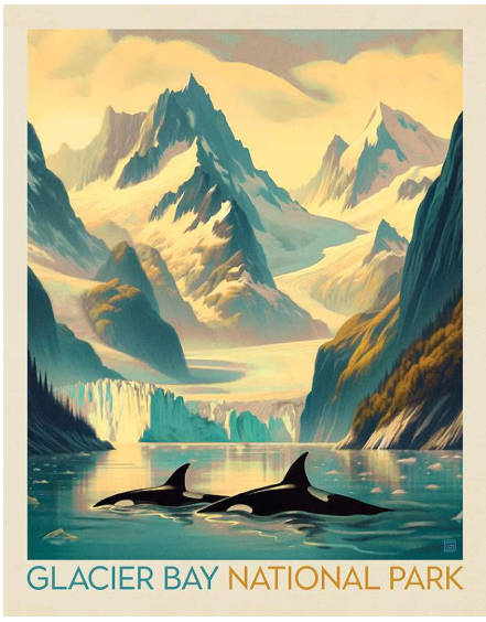 National Parks Glacier Bay PD-16130-Panel Fabrics Riley Blake