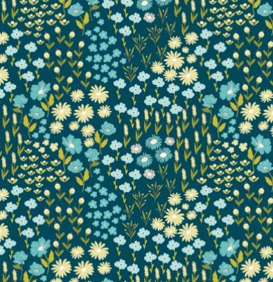 Feed My Soul Flower Garden Navy C14551 Fabrics Riley Blake