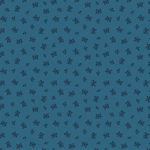 Twilight Creatures Raccoons Blue C15364 Fabrics Riley Blake