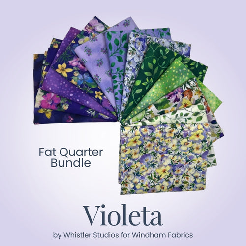 Violeta Fat Quarter Bundle, multicolor quilting fabric by Windham Fabrics