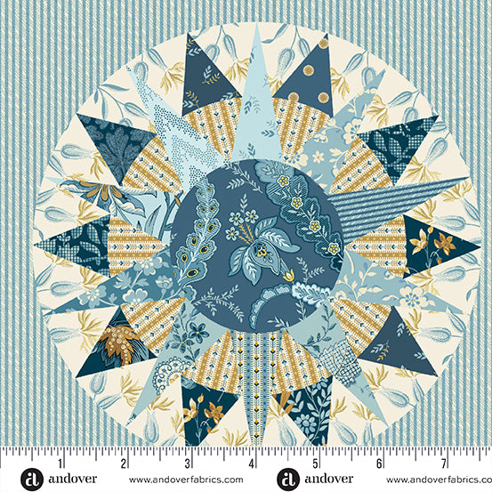 Beach House Marine Compass A-1178-LB Fabrics Andover Fabrics