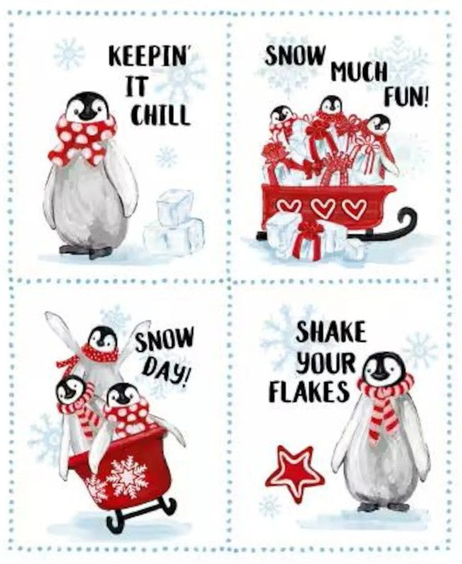 Penguin Party Panel 49240 408 Fabrics Camelot