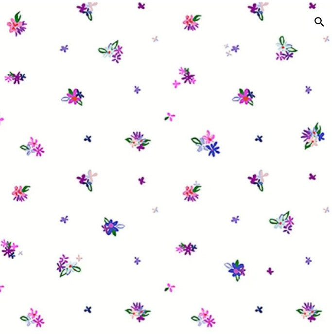 Garden Gems Petite Petals Light Cream Y3633-2 - W103 Fabrics Clothworks