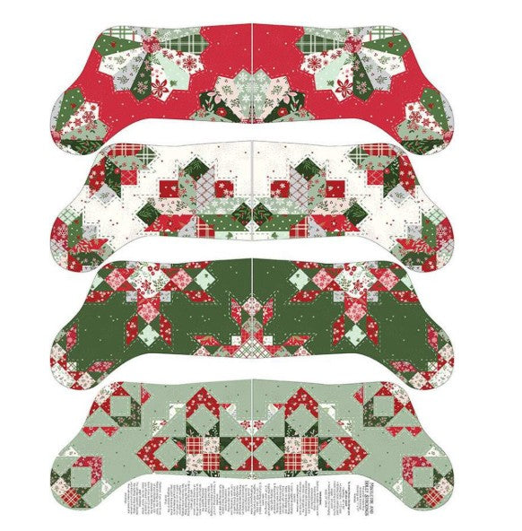 Mistletoe and Holly Stockings Panel P16411 Fabrics Riley Blake