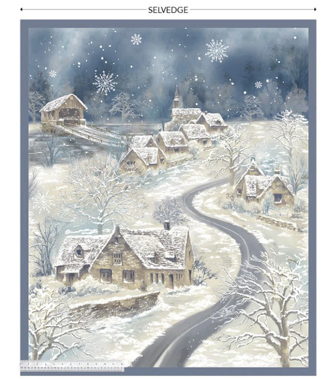 Winter Whisper Winter Town Panel 54678DPP-1 Multi Fabrics Windham Fabrics