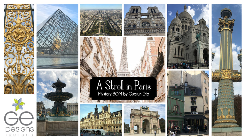 A Stroll In Paris - BLOCK 3 - pattern with video Pattern GE Designs   